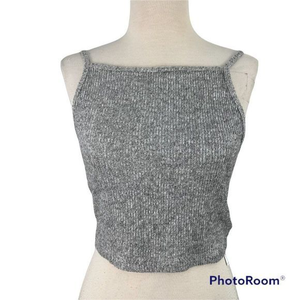 NWT‎ TOPSHOP Grey Crop Top Tank Top (4-6)